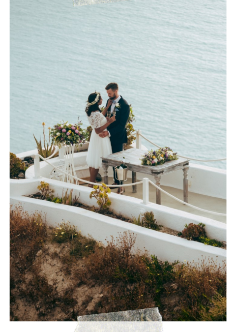 Cliff wedding for two in Santorini Cliff wedding for two in Santorini